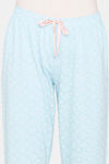Rosaline Symmetry Knit Cotton Pyjama - Crystal Blue — thumbnail 5